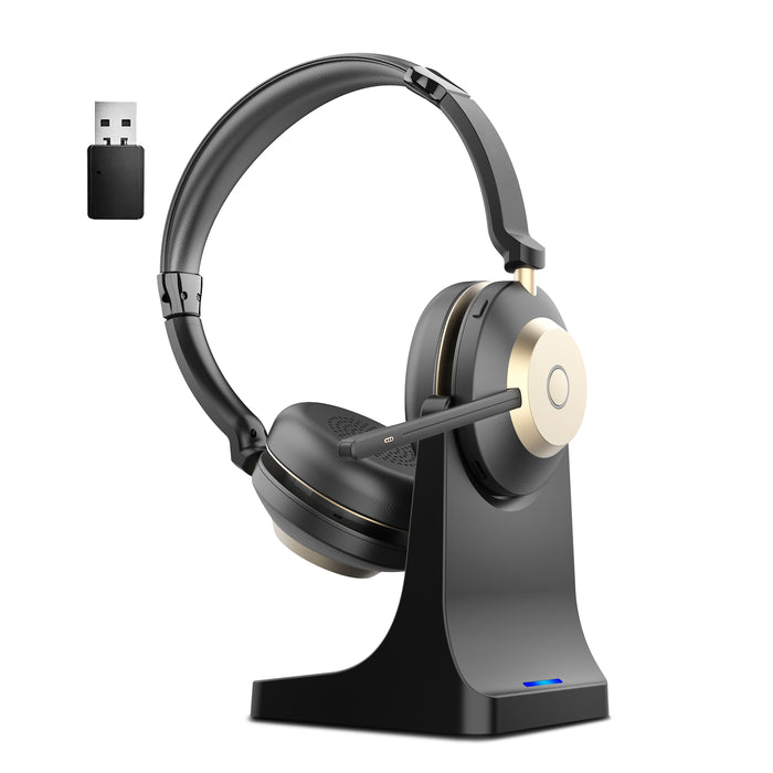 BT-882C Best Sell OEM New Binaural Call Center Bluetooth Headset